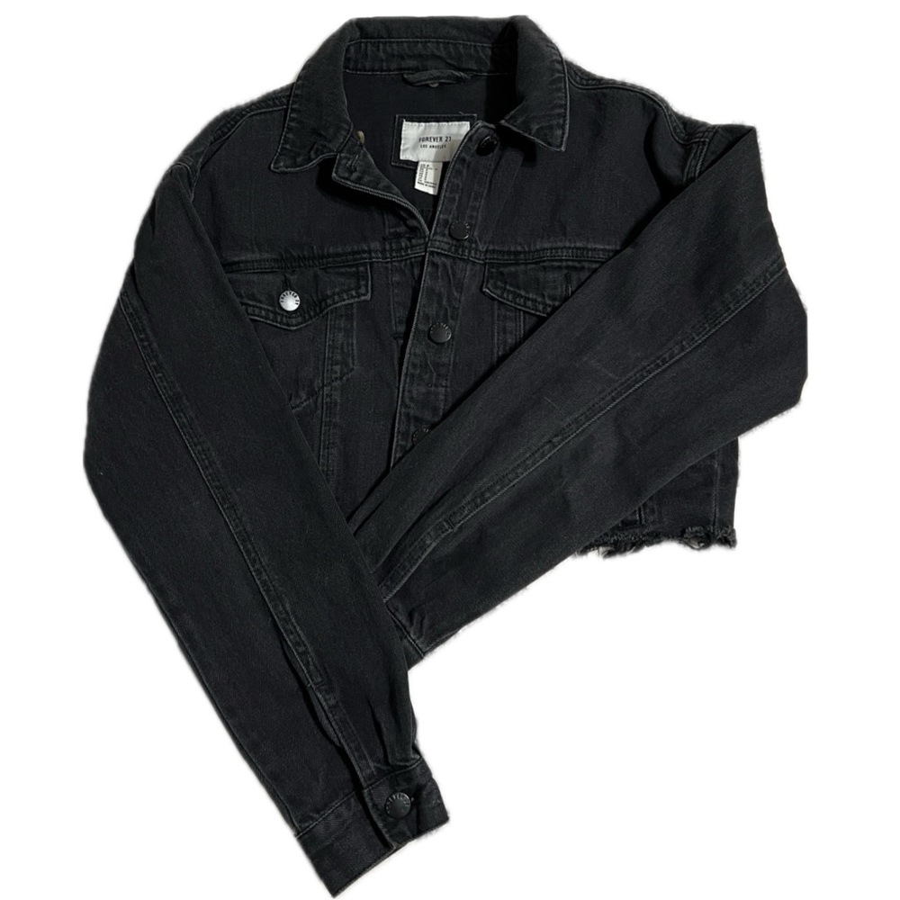Forever 21 Black Crop top Jacket